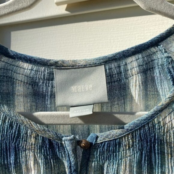 Maeve Anthropologie Cavallon blue plaid blouse - Picture 4 of 5